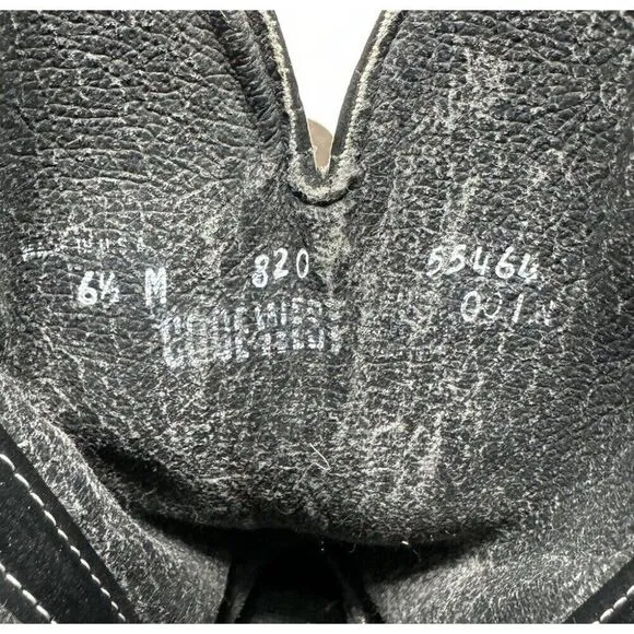 Vintage Code West Calf Hair Leather Cow Print Western Cowboy Boots Pony Size 6.5