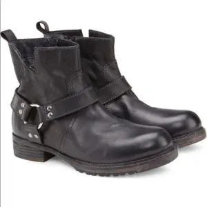 Vintage Foundry Morgan biker boot size 6 black