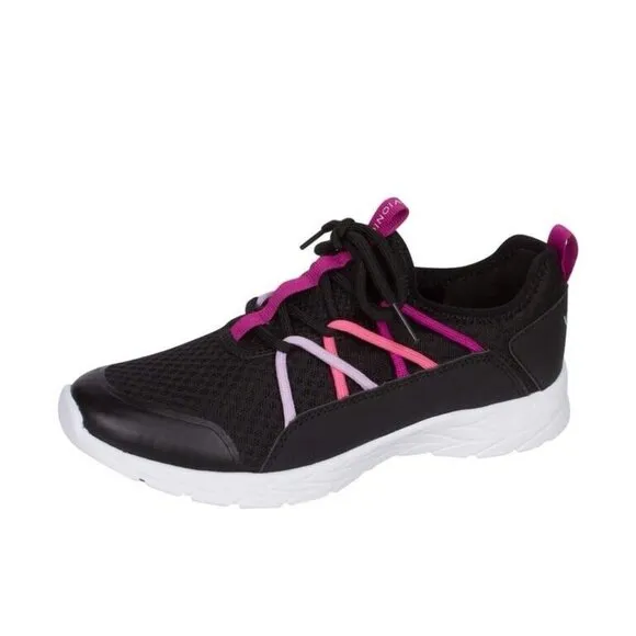 Vionic Brisk Zeliya Black Pink Textile Synthetic Womens Low Top Sneakers Size 10