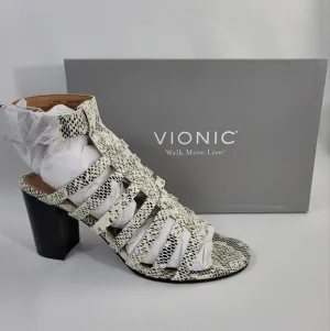 Vionic Sami Snake Print Heel Shoes Sz 9.5