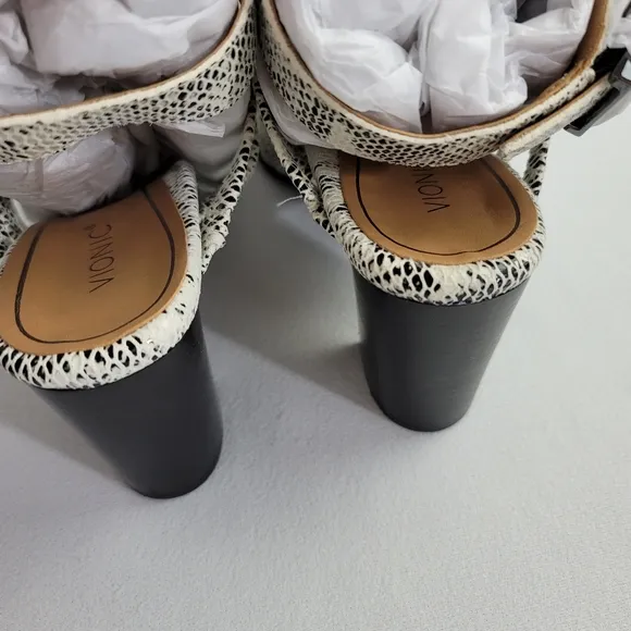 Vionic Sami Snake Print Heel Shoes Sz 9.5