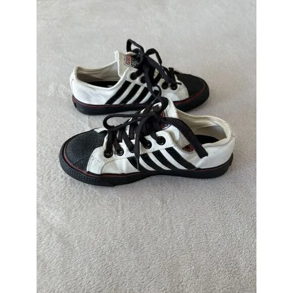 Vision Street Wear Duane Peters Low Top Punk Rock Shoes - Size‎ 4 - White/black
