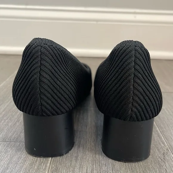 VIVAIA Square Toe Chunky Heels Melody Pro Black Size 42 US 10.5 Minimalist Work