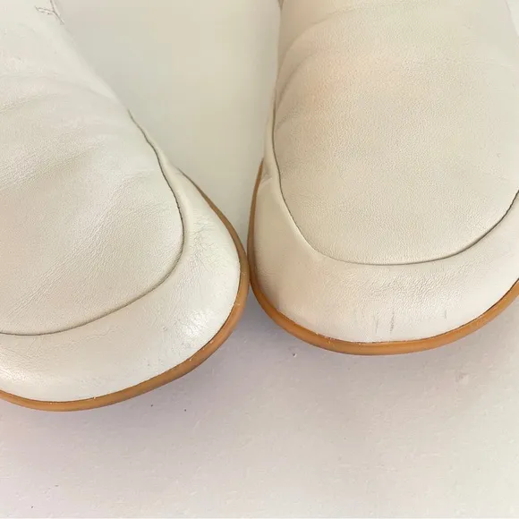 Vivo Barefoot OPANKA II off-white Leather loafers slip-ons comfort shoes 41 10