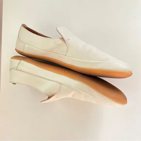 Vivo Barefoot OPANKA II off-white Leather loafers slip-ons comfort shoes 41 10