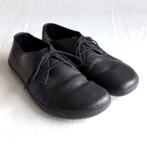 Vivo Barefoot RA II Black Leather Lace up Comfort Shoes Men's Size 44m