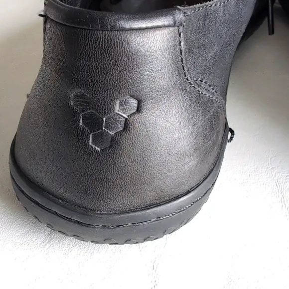 Vivo Barefoot RA II Black Leather Lace up Comfort Shoes Men's Size 44m