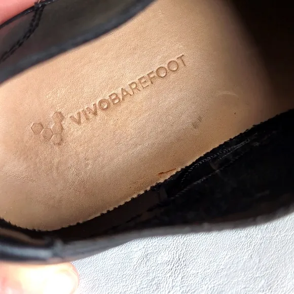 Vivo Barefoot RA II Black Leather Lace up Comfort Shoes Men's Size 44m