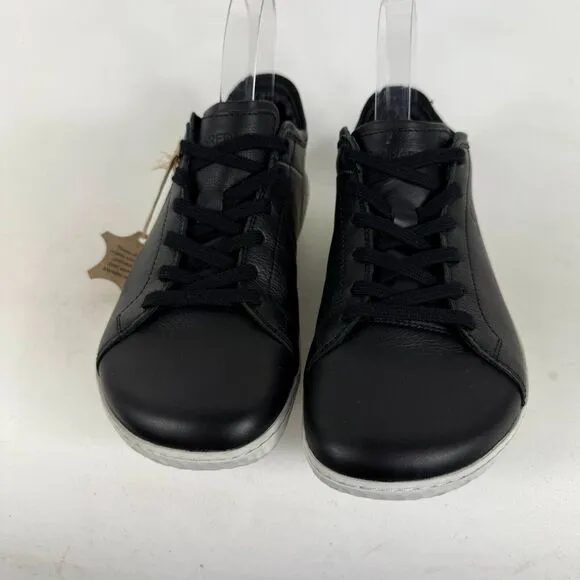 Vivobarefoot Geo Court III Sneakers Women's 6 Black Leather Athletic Shoes