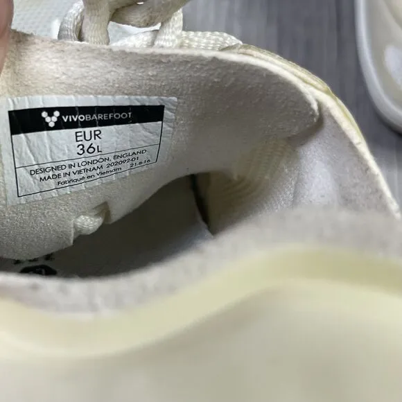 Vivobarefoot Primus Lite III White Minimalist Shoes Womens Size EU 36 US 5.5 K