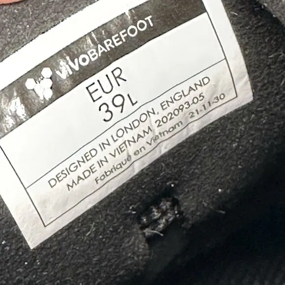 Vivobarefoot Shoes Women’s Size EU 39 US 8 Black Primus Lite III Minimalist