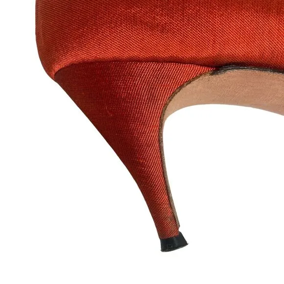 Vtg‎ 60s Handmade Pencil Dress Jacket Red Orange Silk Shoes Purse XS READ