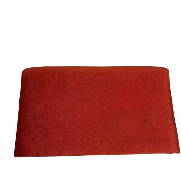 Vtg‎ 60s Handmade Pencil Dress Jacket Red Orange Silk Shoes Purse XS READ