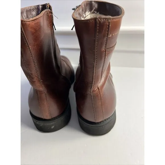 VTG 80s Dexter Armortred Oil Resistant Mens Zipper Ankle Boots Made In USA 10.5