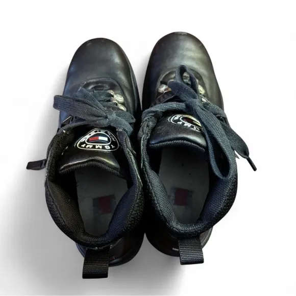 VTG 90s Tommy Hilfiger Women's 8.5 Platform Ankle Combat Boots Streetwear Strap