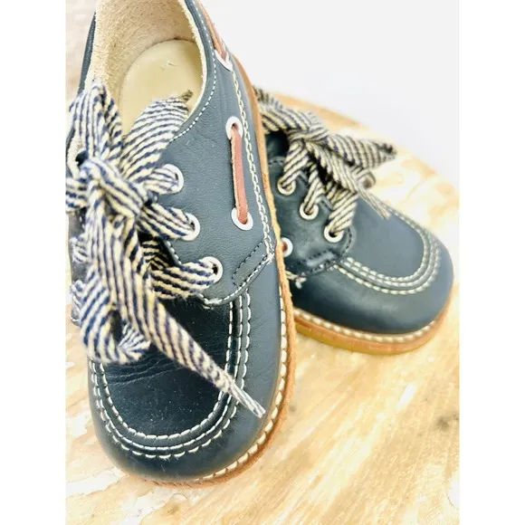 VTG Childs Stride 60s 70s Leather Dress Shoes Toddler Made In USA Size 5 1/2 D