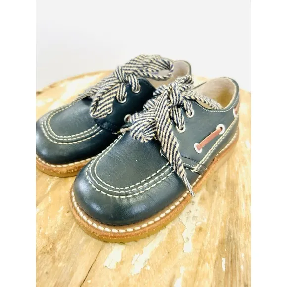 VTG Childs Stride 60s 70s Leather Dress Shoes Toddler Made In USA Size 5 1/2 D