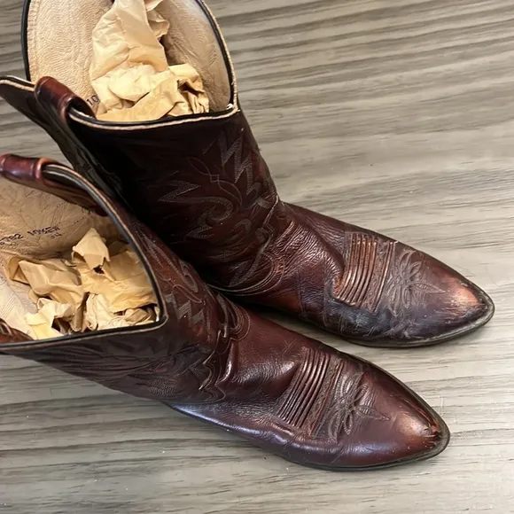 VTG DAN POST WESTERN BOOTS 10.5 EW
