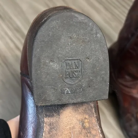 VTG DAN POST WESTERN BOOTS 10.5 EW