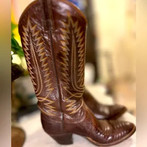 VTG Dan Post Women's Teju Lizard Exotic Boots Sz 6 A