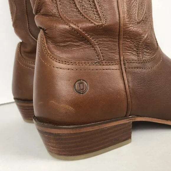 VTG DINGO Montana Cowboy Boots Men’s Sz 10 D Brown Leather Western Pointed Toe