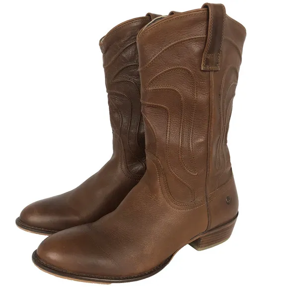 VTG DINGO Montana Cowboy Boots Men’s Sz 10 D Brown Leather Western Pointed Toe