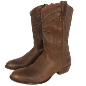 VTG DINGO Montana Cowboy Boots Men’s Sz 10 D Brown Leather Western Pointed Toe