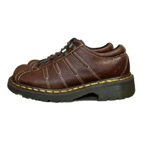 VTG‎ Dr Martens Oxford Unisex US 5 Brown Leather Chunky Platform Shoes Doc Docs