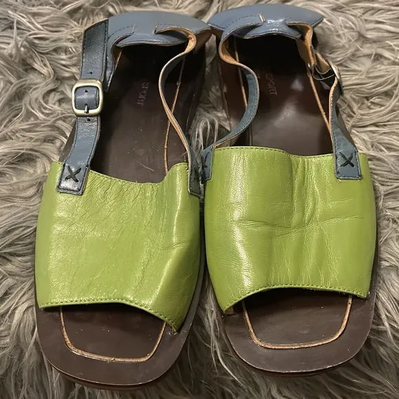 VTG GIRAUDON SPORT NEW YORK Leather Gladiator Sandals Sz38/US9 HTF RARE