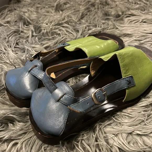 VTG GIRAUDON SPORT NEW YORK Leather Gladiator Sandals Sz38/US9 HTF RARE