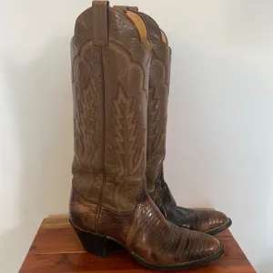 VTG Panhandle Slim Genuine leather Cowboy Boots Women’s Size 6.5 western boho