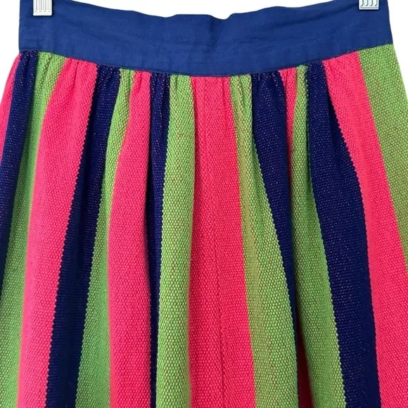 VTG RARE 1970’s GEORGIA CHARUHAS WOVEN MULTICOLORED TASSEL SKIRT SIZE SMALL