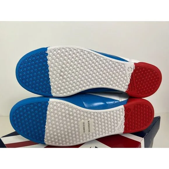 Vtg Reebok Shoes Womens Sz 8.5 Freestyle Hi Top Retro Red‎ White Blue Classics