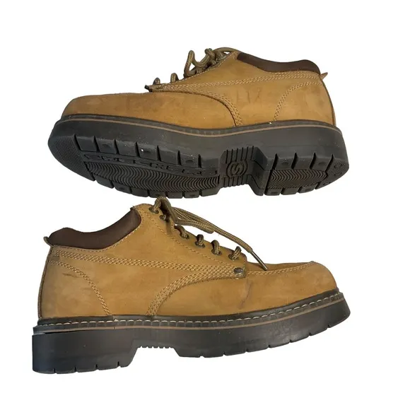 VTG Skechers Womens 2168 Leather Lug Sole Chunky Laceup Shoes Size 9.5