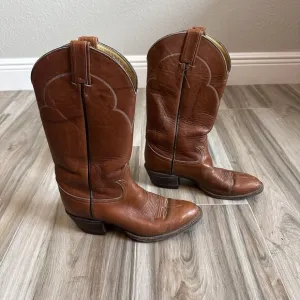 VTG Tony Lama 6 1/2D Cowboy Western Boots Rodeo Festival 90s Boho Style 5080