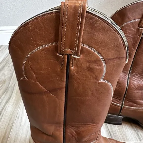 VTG Tony Lama 6 1/2D Cowboy Western Boots Rodeo Festival 90s Boho Style 5080