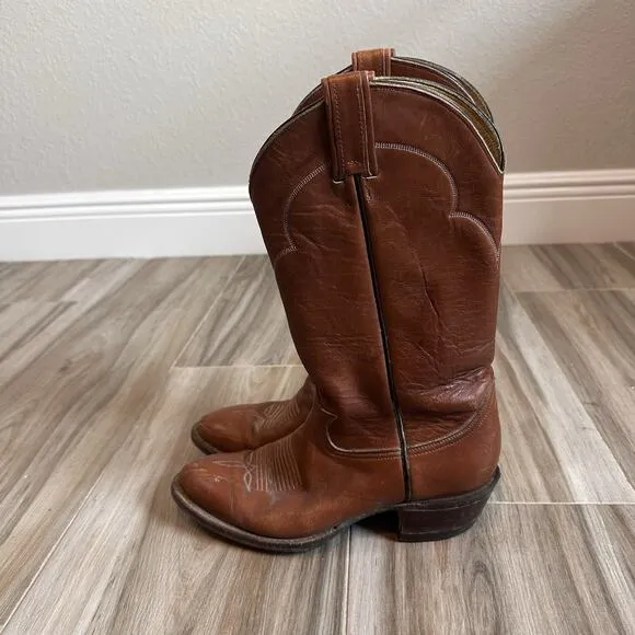 VTG Tony Lama 6 1/2D Cowboy Western Boots Rodeo Festival 90s Boho Style 5080