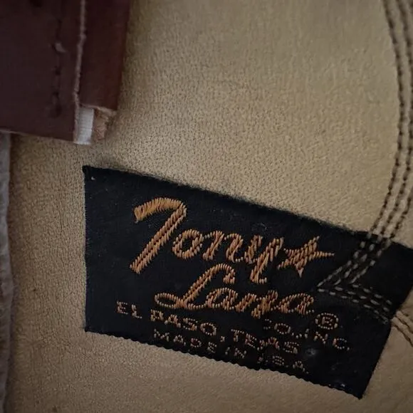VTG Tony Lama 6 1/2D Cowboy Western Boots Rodeo Festival 90s Boho Style 5080