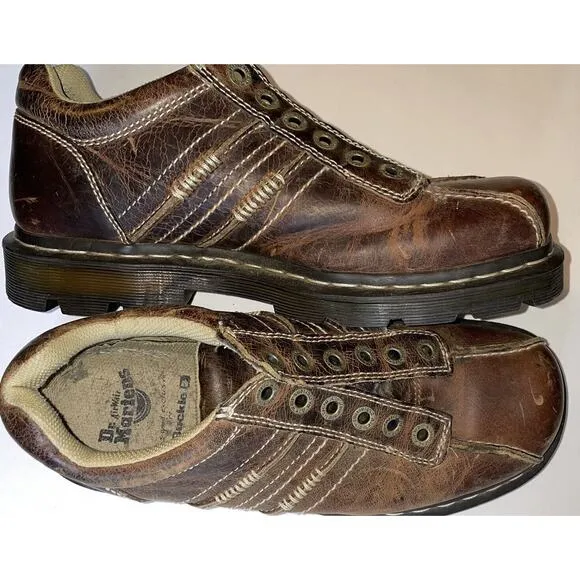 VTG Y2K Dr. Doc Martens Drake Men’s 9 Women’s 10 Chunky Leather NO LACES