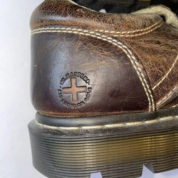 VTG Y2K Dr. Doc Martens Drake Men’s 9 Women’s 10 Chunky Leather NO LACES
