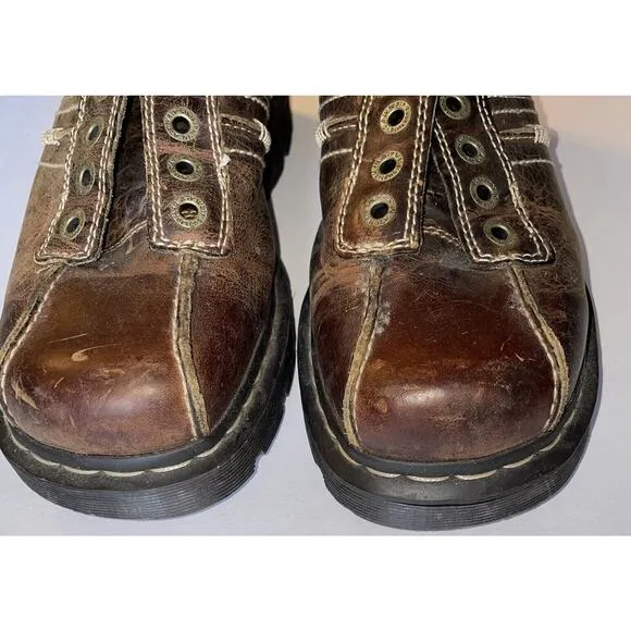 VTG Y2K Dr. Doc Martens Drake Men’s 9 Women’s 10 Chunky Leather NO LACES