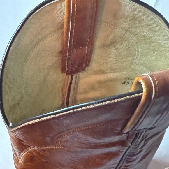 VTG Y2K Tony Lama Men’s Cognac brown Country  Leather Cowboy Boots 5084 SZ 9D
