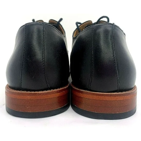 Warfield &amp; Grand Mens Fremont Oxford Leather Dress Shoes Cap Toe Black Sz US 11