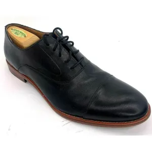 Warfield &amp; Grand Mens Fremont Oxford Leather Dress Shoes Cap Toe Black Sz US 11