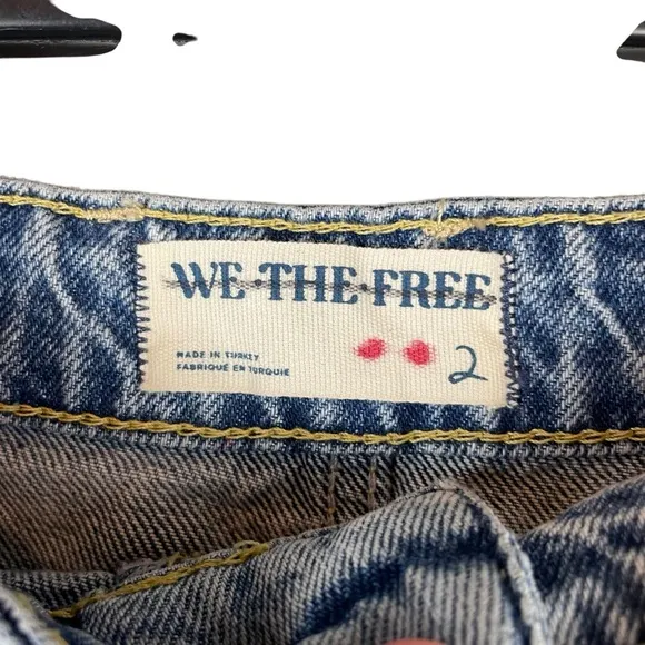 We The Free Free People Denim Maxi Skirt Size 2 High Waist Long Skirt