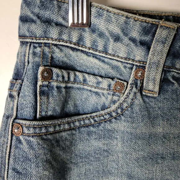 We The Free Free People Denim Mini Zip-Up Skirt | Free People Skirt | Size 26