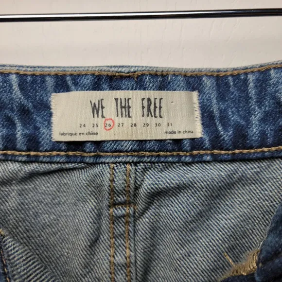 We The Free Free People Denim Mini Zip-Up Skirt | Free People Skirt | Size 26
