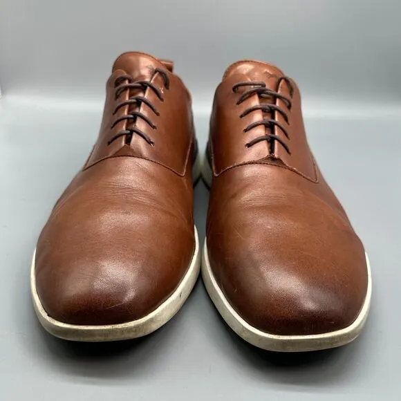 Wolf &amp; Shepherd Crossover Derby Hybrid Mens 14 Brown Dress Shoes Lace-Up Low Top