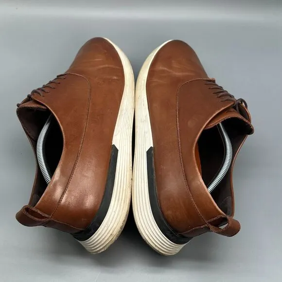 Wolf &amp; Shepherd Crossover Derby Hybrid Mens 14 Brown Dress Shoes Lace-Up Low Top