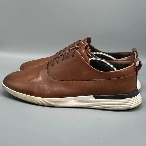 Wolf &amp; Shepherd Crossover Derby Hybrid Mens 14 Brown Dress Shoes Lace-Up Low Top